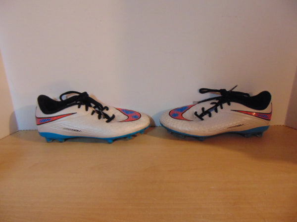 Soccer Shoes Cleats Child Size 3 Nike Hypervenom White Orange Blue Minor Marks