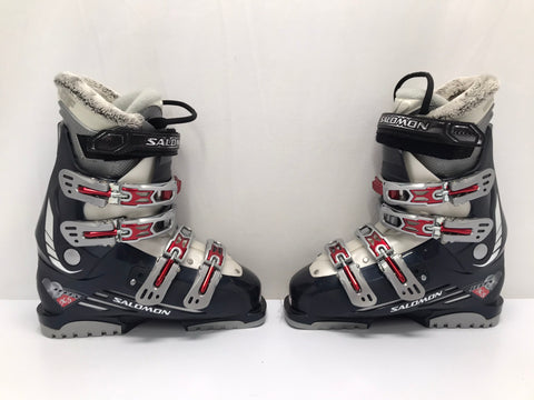 Ski Boots Mondo Size 24.5 Ladies Size 7.5 287 mm Salomon X5 Denim Blue Champaign Chrimson New Demo Model