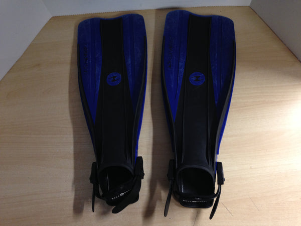 Snorkel Dive Fins Men's Shoe Size 6.5-9.5 Aqua Lung Blue Black Body Gl ...