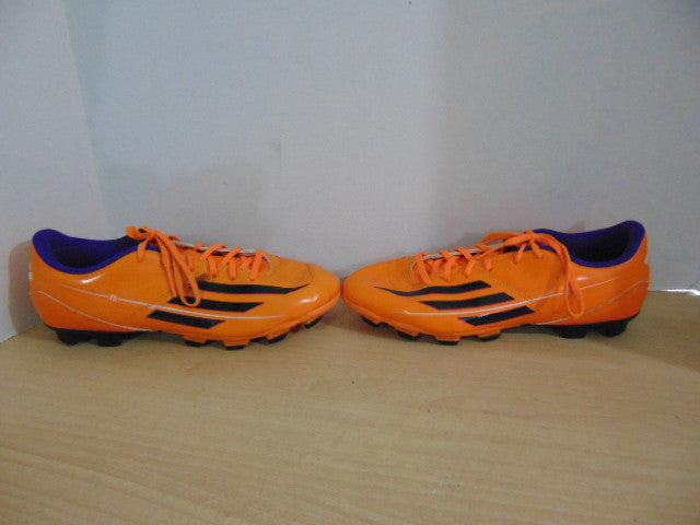 orange football cleats size 7