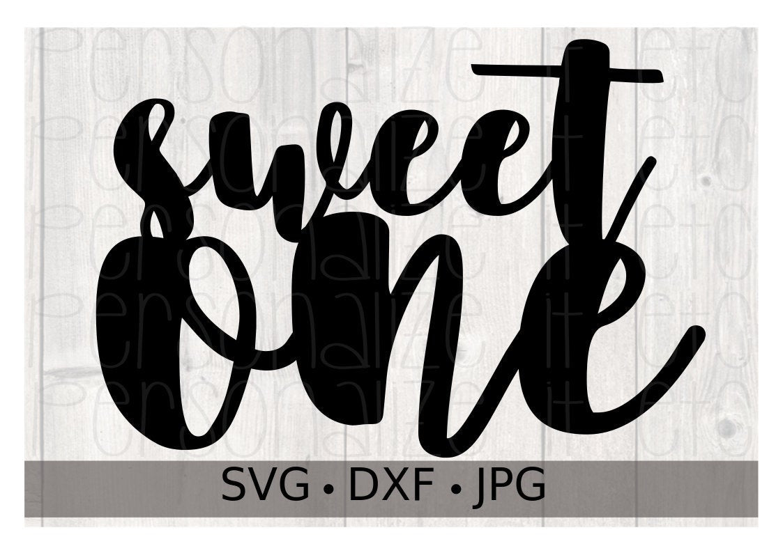 Download Sweet One Cake Topper Svg File Personalize It Etc