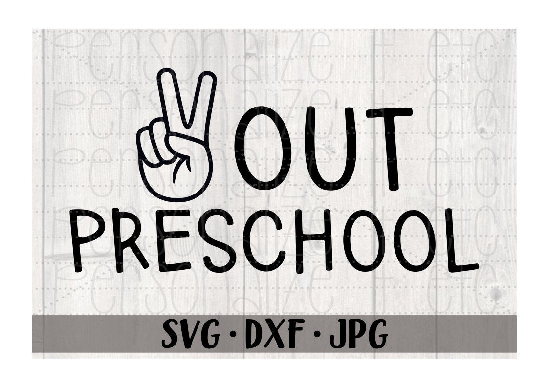 Peace Out Preschool Personalize It Etc