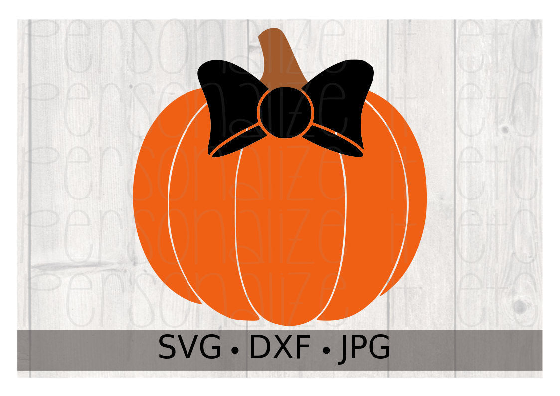 Halloween Pumpkin with Bow | SVG File– Personalize It Etc
