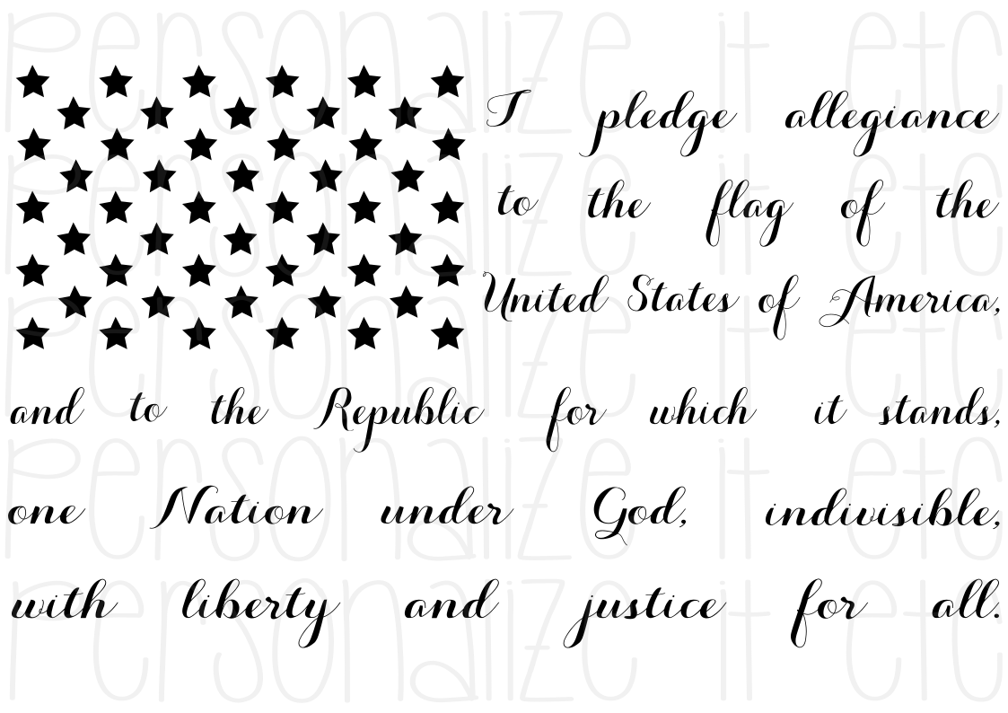 Download Pledge Of Allegiance Personalize It Etc