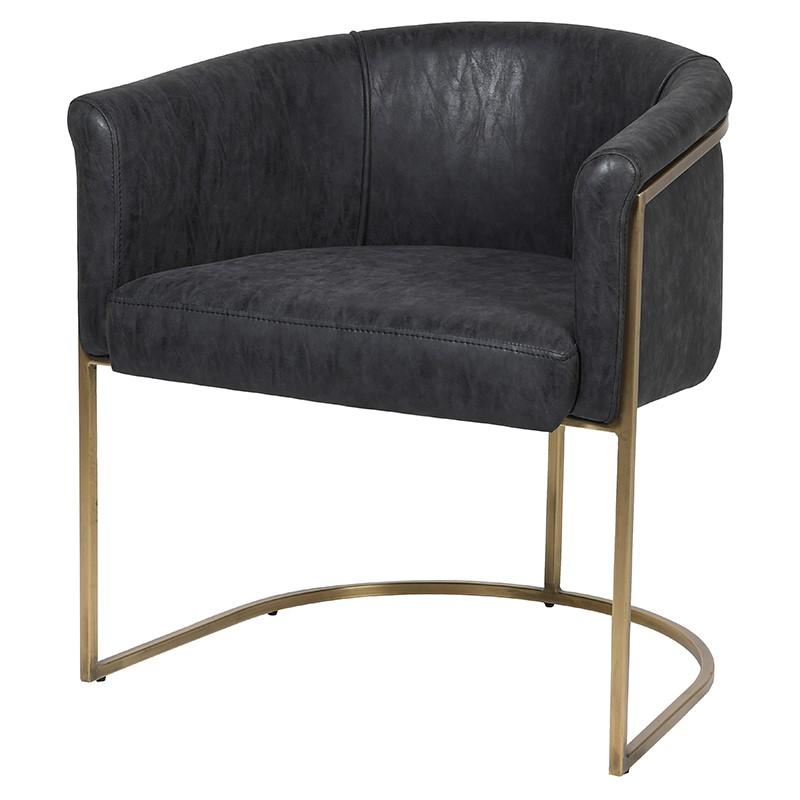 Black And Gold Dining Chairs - Modrest Legend Modern Black Gold Dining