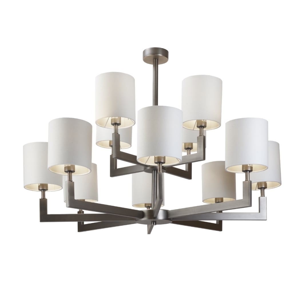 Rv Astley Ealga 12 Arm Chandelier In Gunmetal