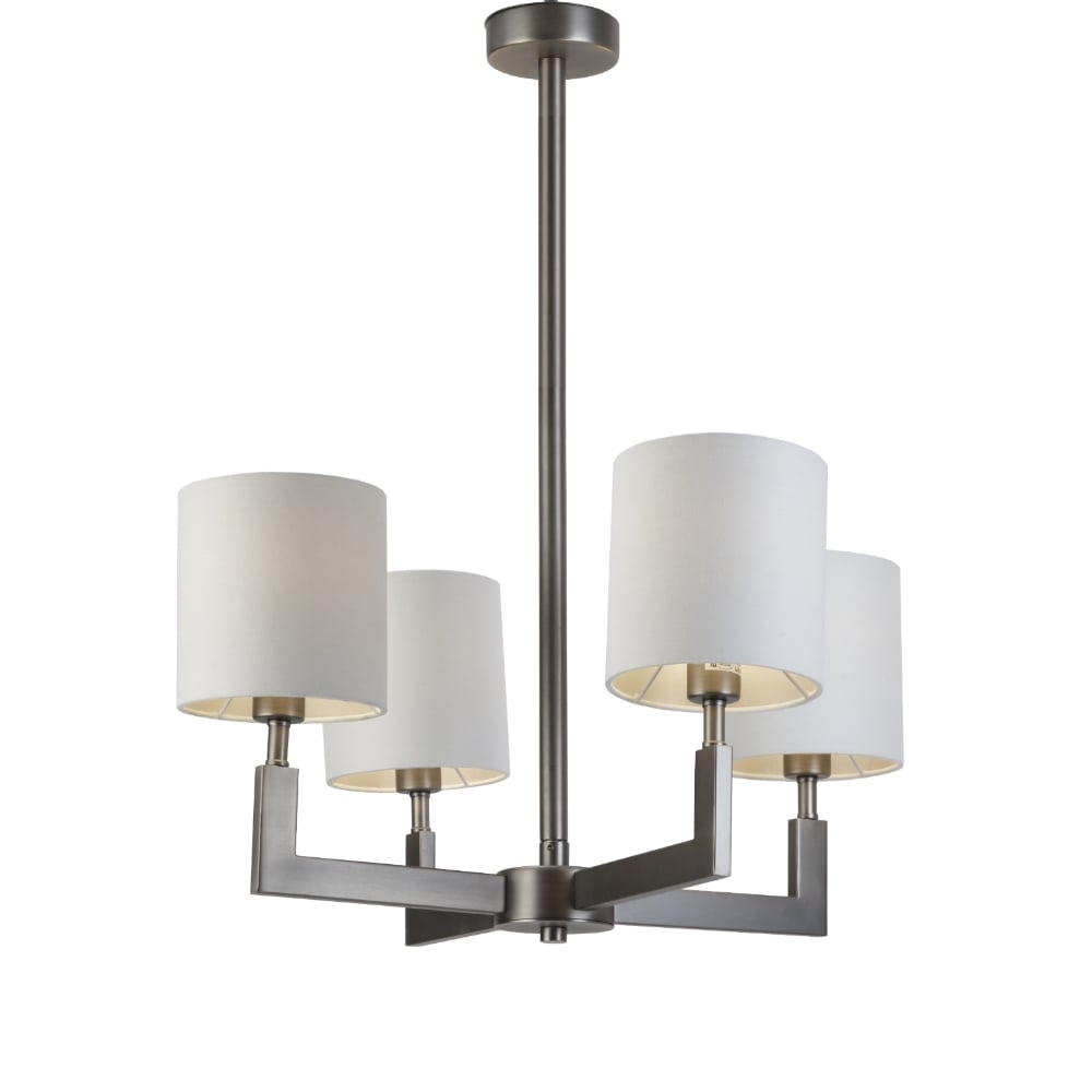 Rv Astley Ealga 4 Arm Chandelier In Gunmetal