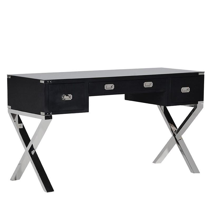 Sanctum Black Chrome Desk Shropshire Design