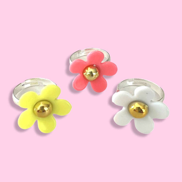 Pop Cutie Golden Flower Adjustable Kids Rings Wee Mondine