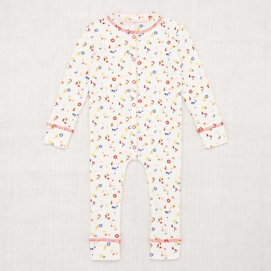 Misha & Puff Waffle Onesie in Red Flame