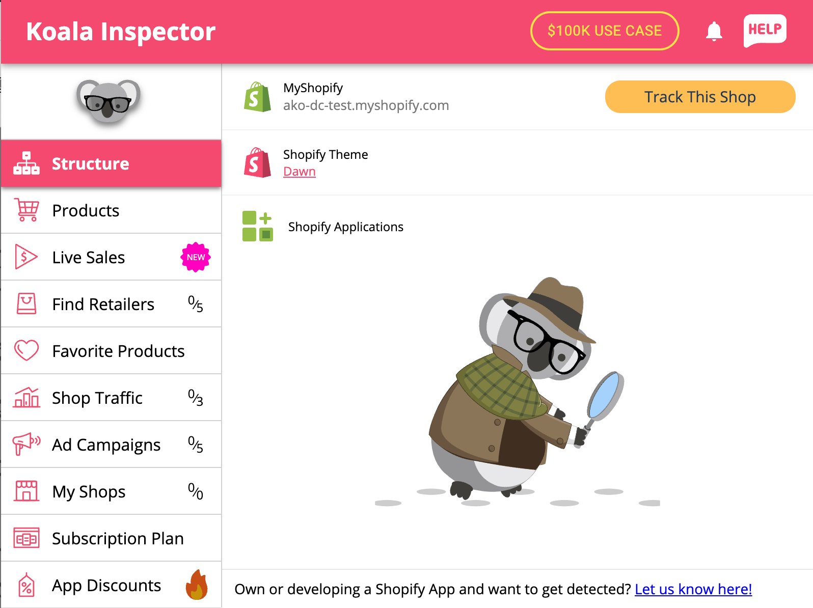 Shopify 台灣案例介紹｜Koala Inspector 介面