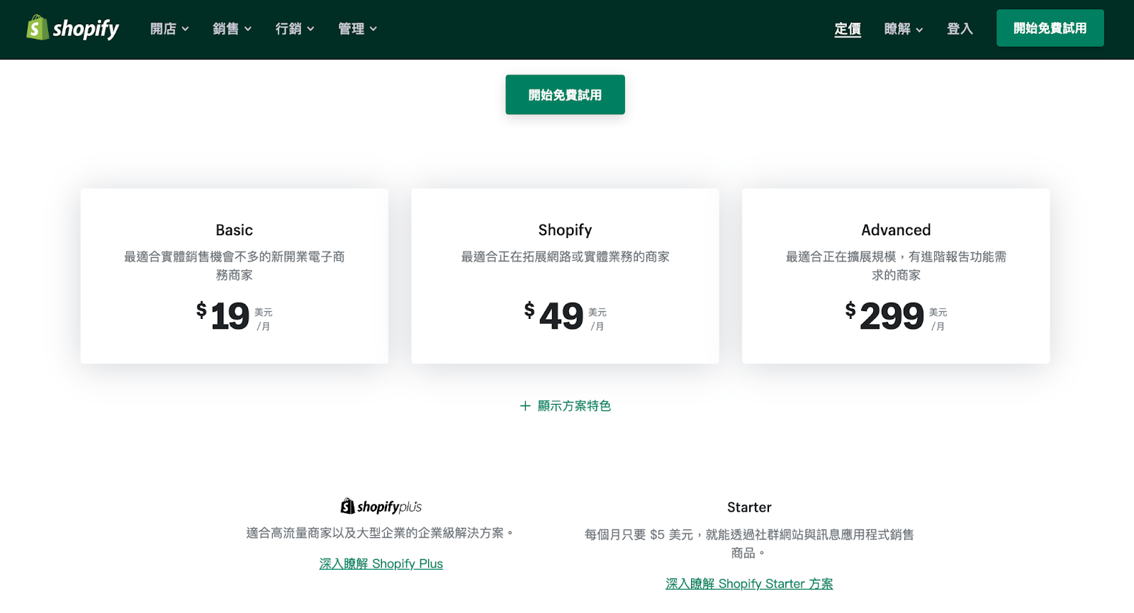 2022 年 6 月的 Shopify 新定價