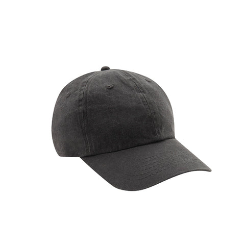 6 Panel Stone Washed Dad Hat - Dark Green - Bulk-Caps Wholesale Headwear