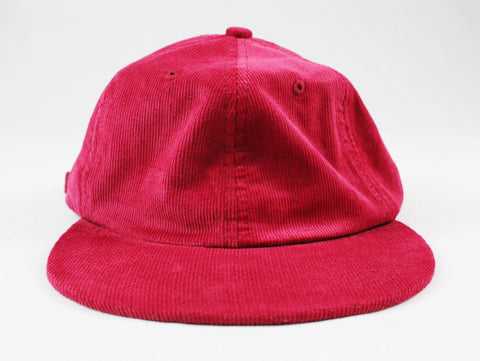 panel floppy unstructured hats cranberry corduroy flatbill hat