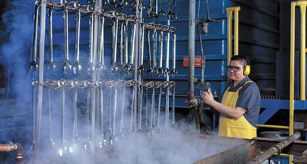 chrome-plated wrenches