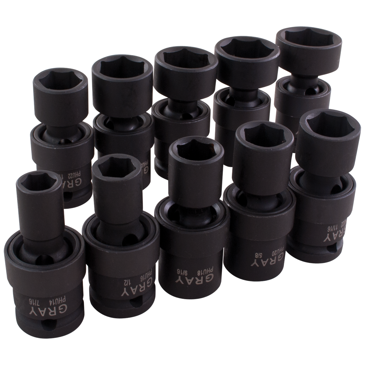 1-2-dr-10-piece-6-point-standard-sae-impact-universal-joint-socket-s