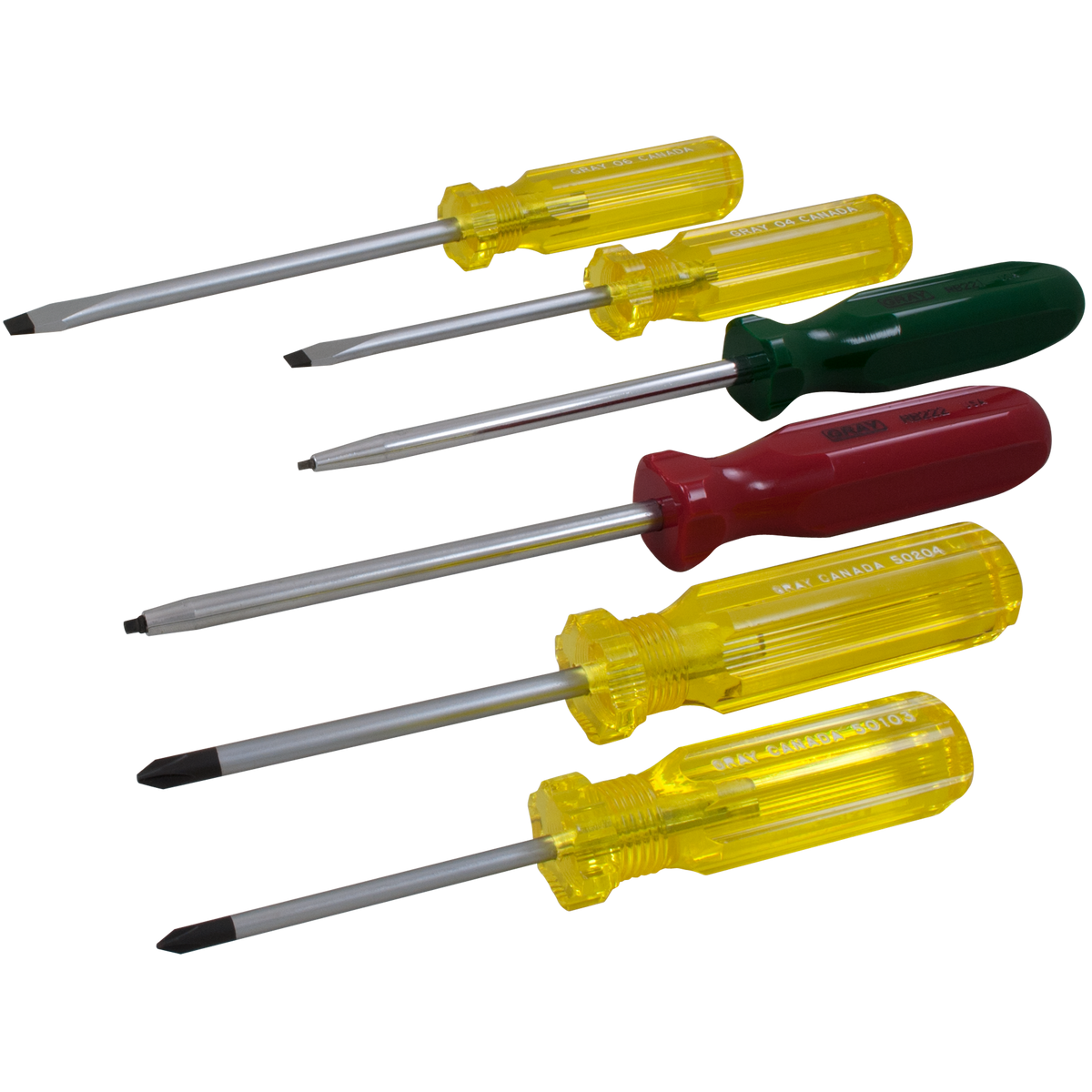 6 Piece Assorted Screwdriver Set Gray Tools Online Store