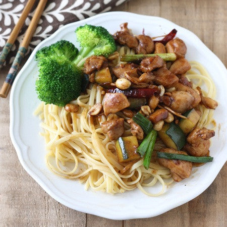 Kung Pao Diced Chicken with Linguini