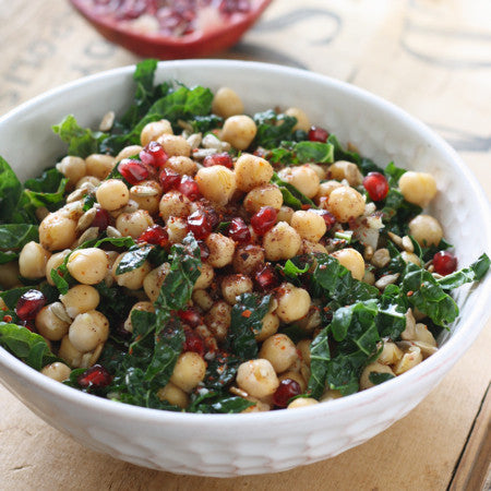Chickpea & Kale Salad with Sumac Dressing