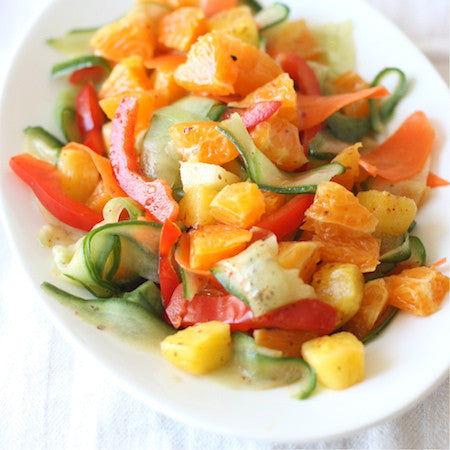 Honey Tangerine and Pineapple Salad with Japanese Seven Spice Dressing