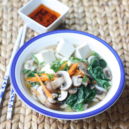 Mushroom & Tofu Udon Noodle Soup