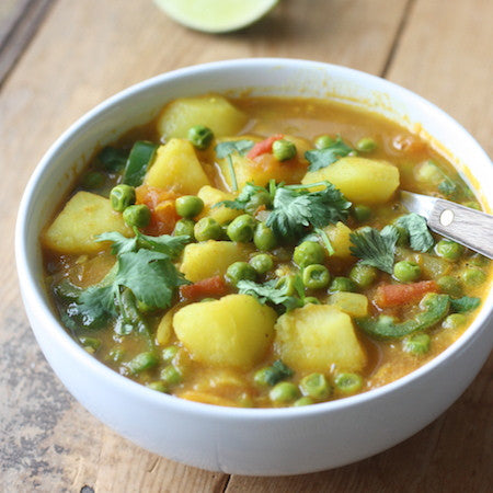 potato and sweet peas curry
