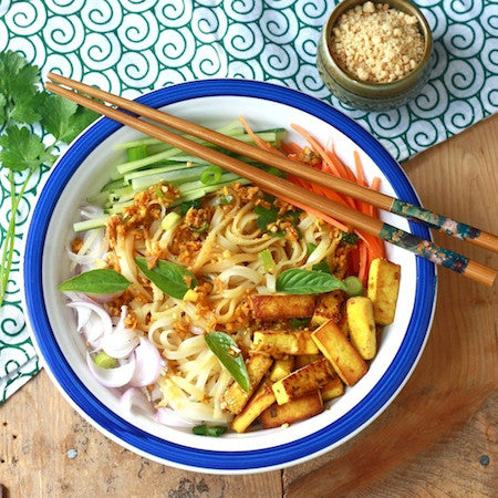 Rice Noodle Salad with Spicy Lemongrass Dressing