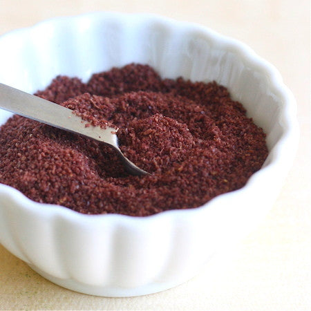 Sumac berry powder available at season with spice shop