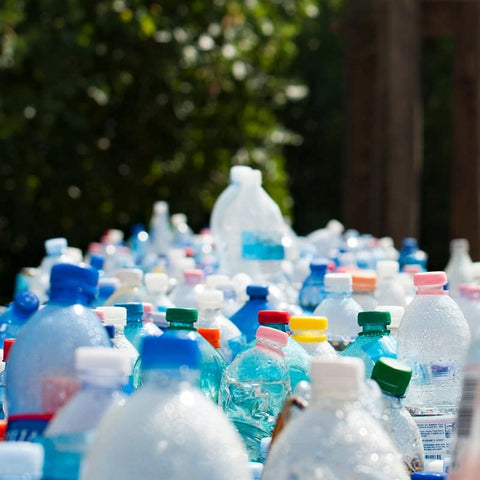 Eine nachhaltige Trinkflasche aus Zuckerrohr ist komplett recyclebar.