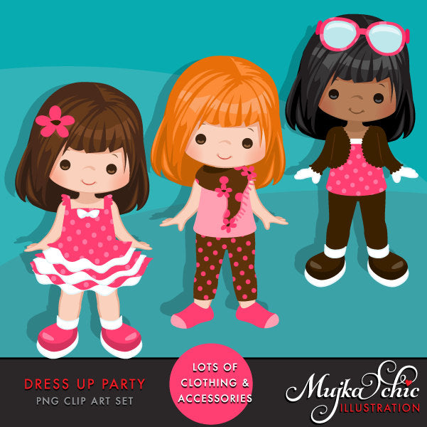 Paper doll Girl clipart – MUJKA CLIPARTS