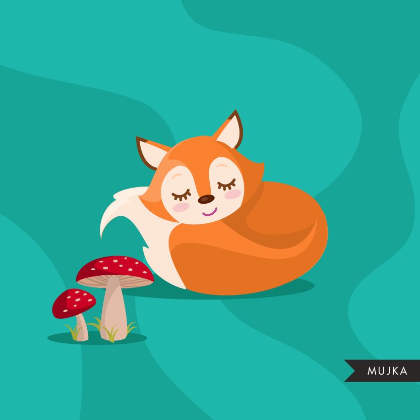 Download Baby Woodland Fox Animal Clipart Fall Mujka Cliparts