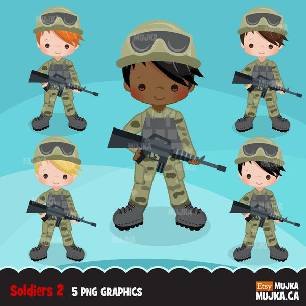 Army clipart, Little soldier boy graphics – MUJKA CLIPARTS