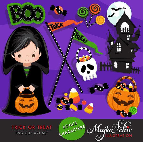 halloween clipart trick or treater