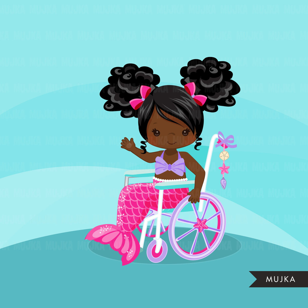 Download Special Needs Wheelchair clipart. black Mermaid wheelchair ...