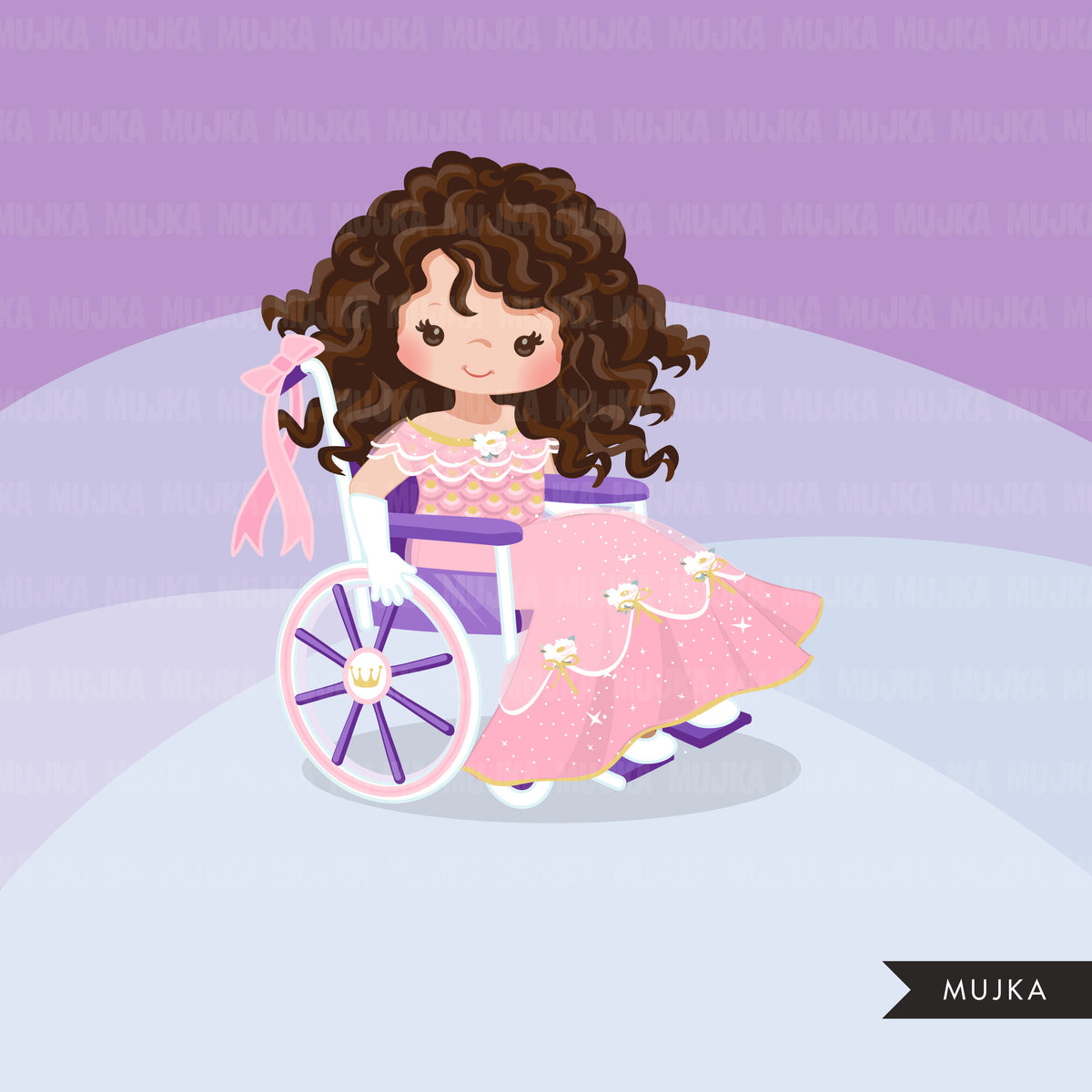 Download Princess Wheelchair, girl clipart - MUJKA CLIPARTS