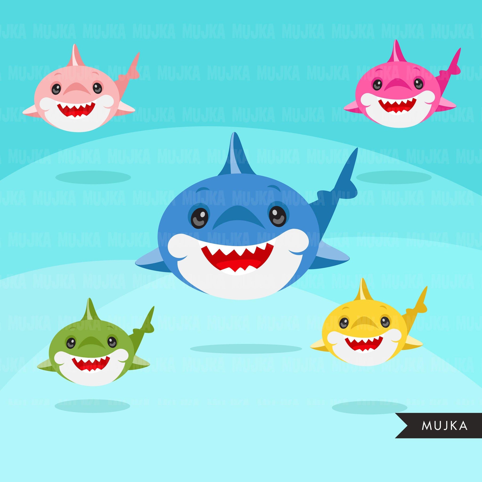 Baby Shark Animal Clipart Mujka Cliparts