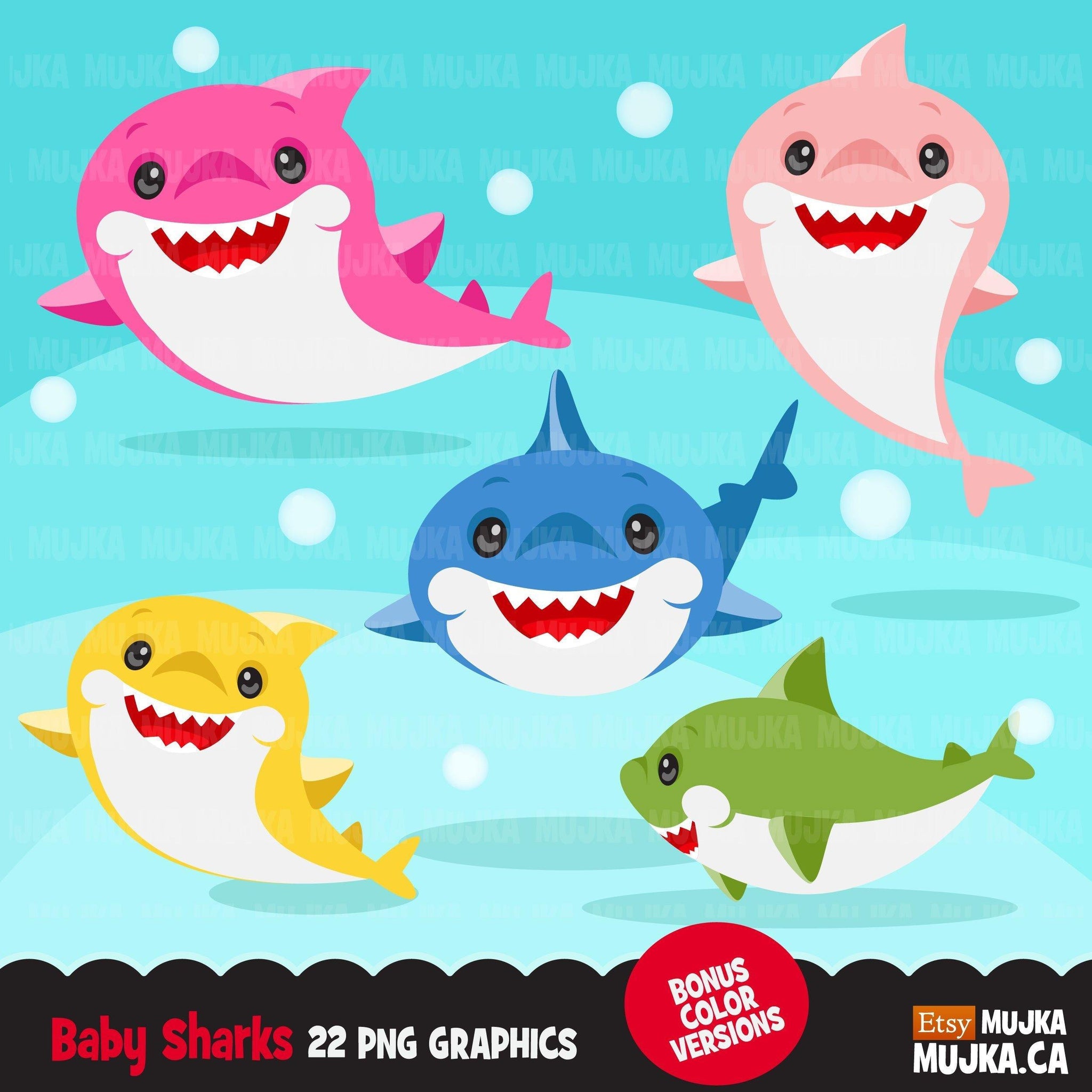 Baby Shark Animal Clipart Mujka Cliparts