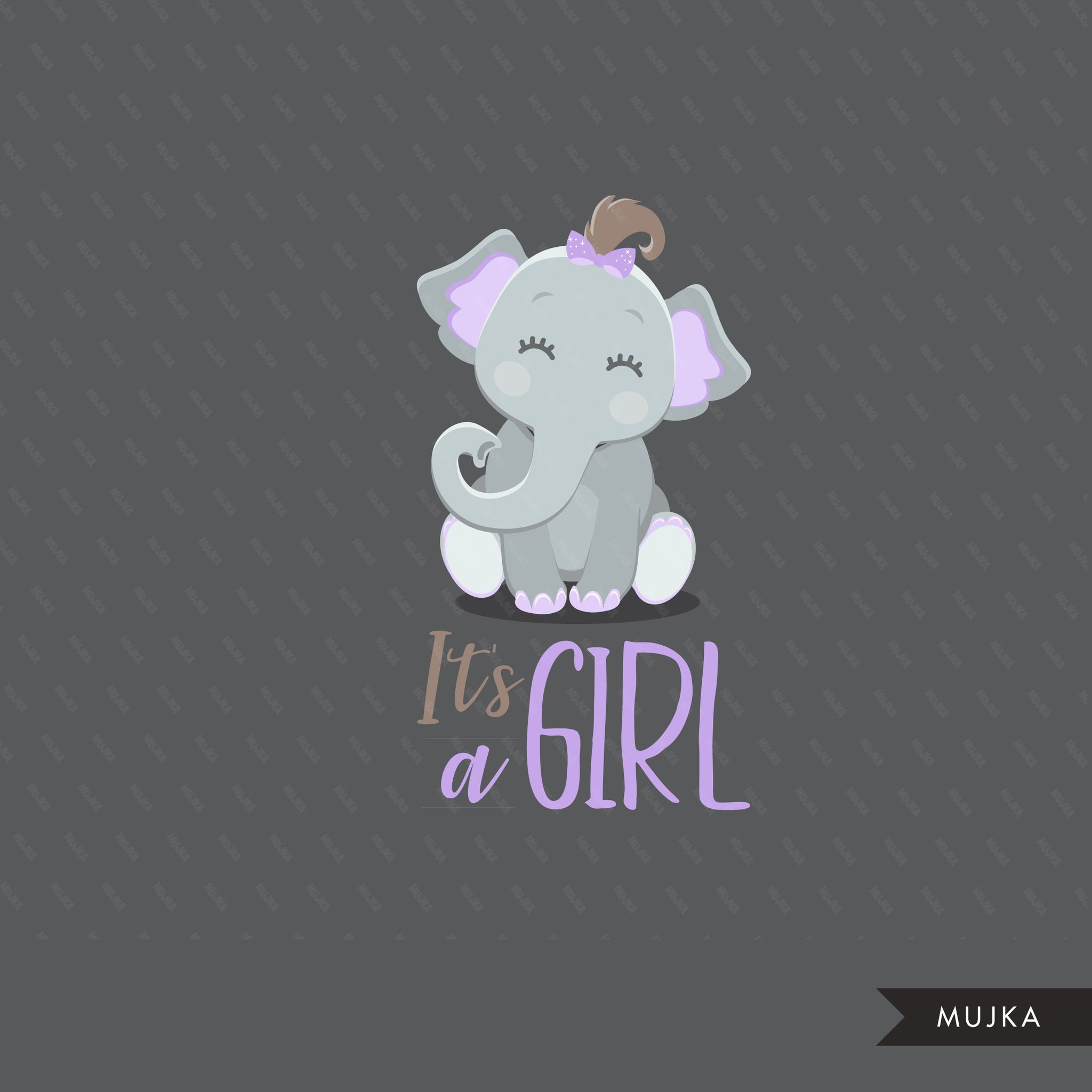 Download Purple Elephant Baby Shower Clipart Mujka Cliparts