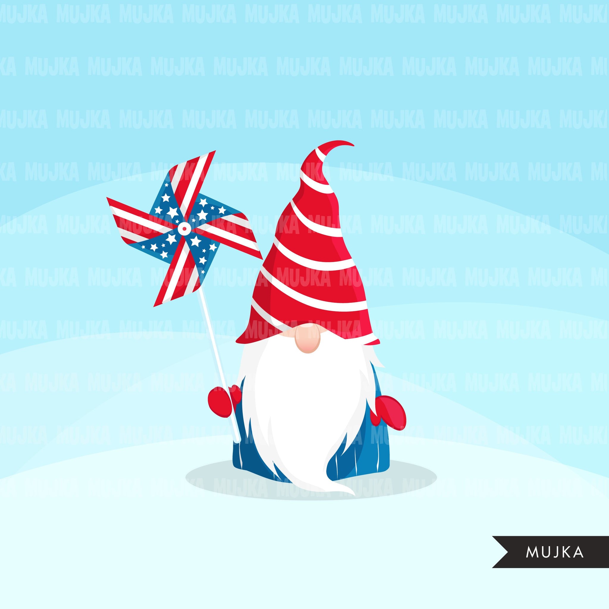 Download 4th of July Gnomes Clipart - MUJKA CLIPARTS