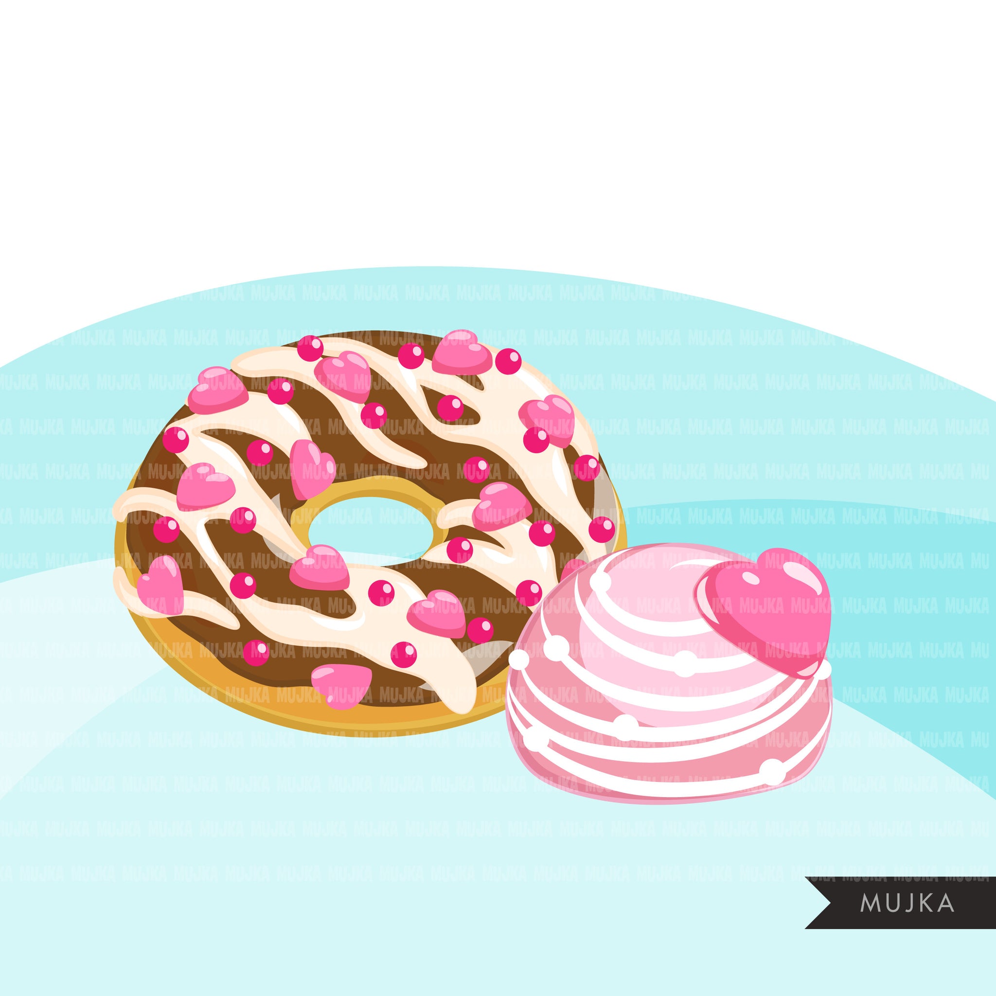 Download Valentine Sweets Clipart Donuts Truffles Chcocolate Cookies Valen Mujka Cliparts