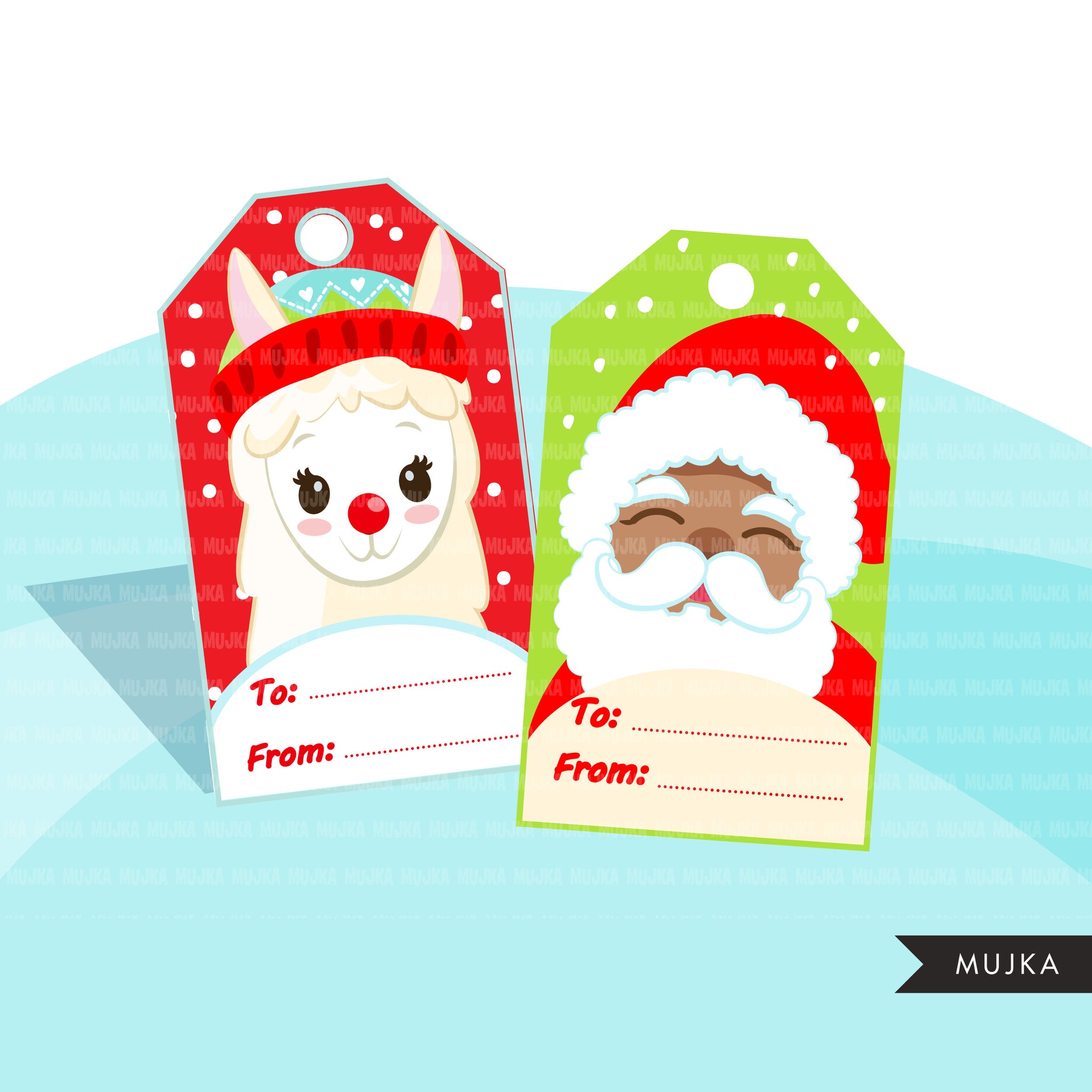 holiday gift tag clip art