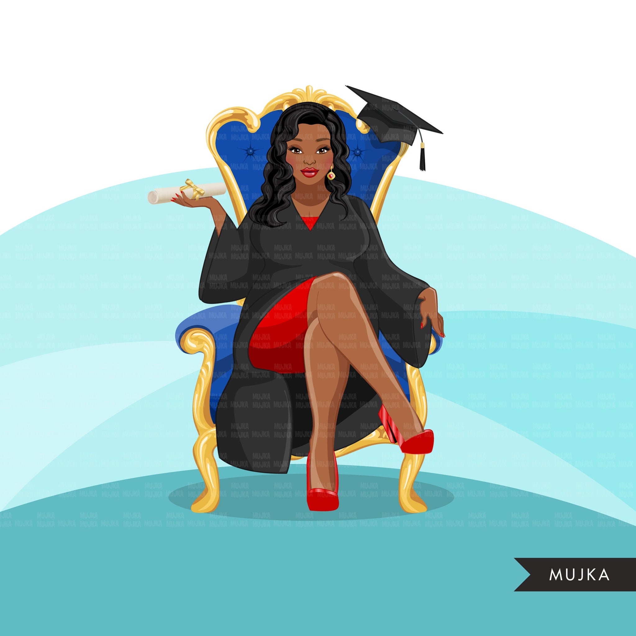 Download Graduation Clipart Graduates 2021 Grads Friends Black Woman Graduat Mujka Cliparts