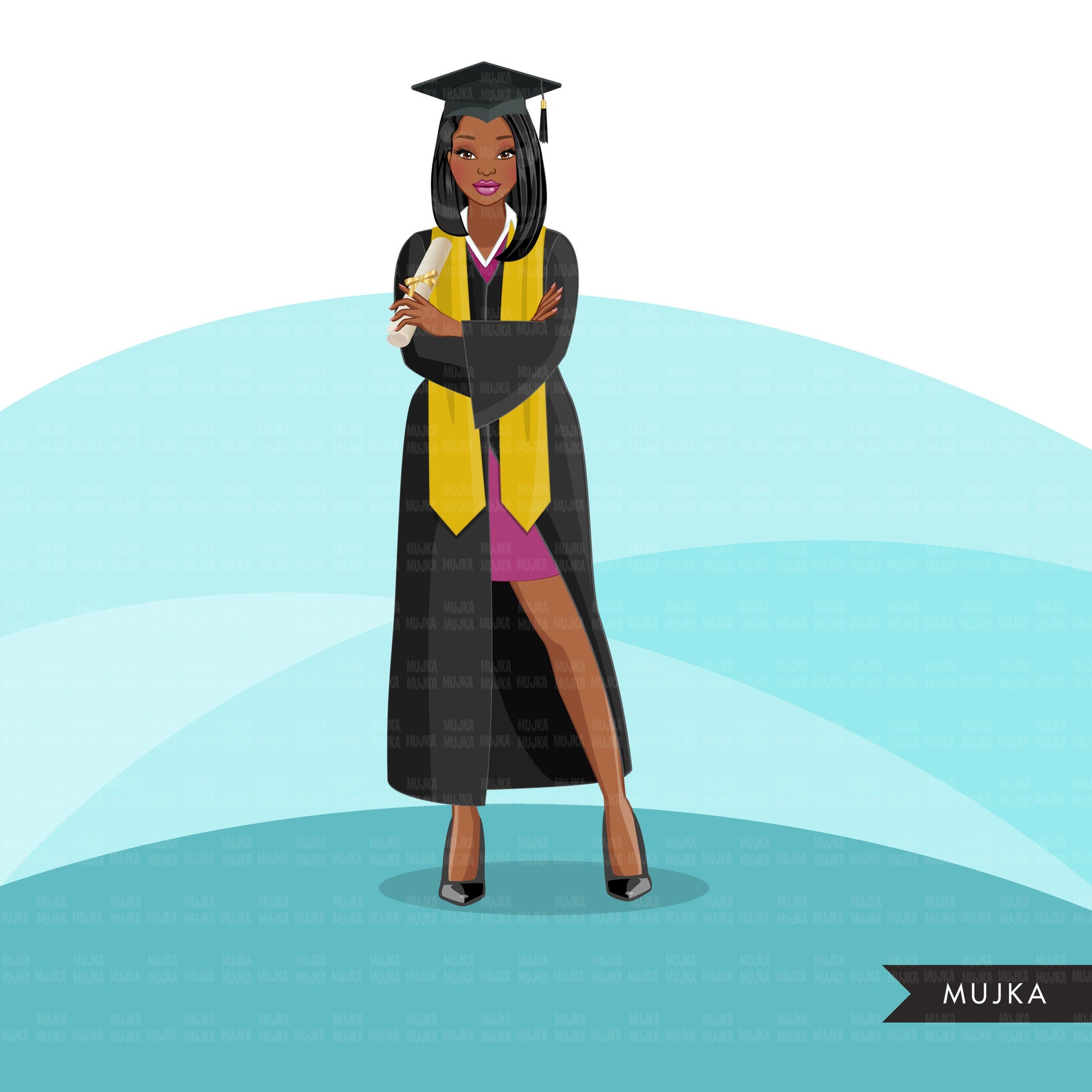 Graduation Clipart Graduates 2021 Grads Friends Black Woman Graduat Mujka Cliparts 4803