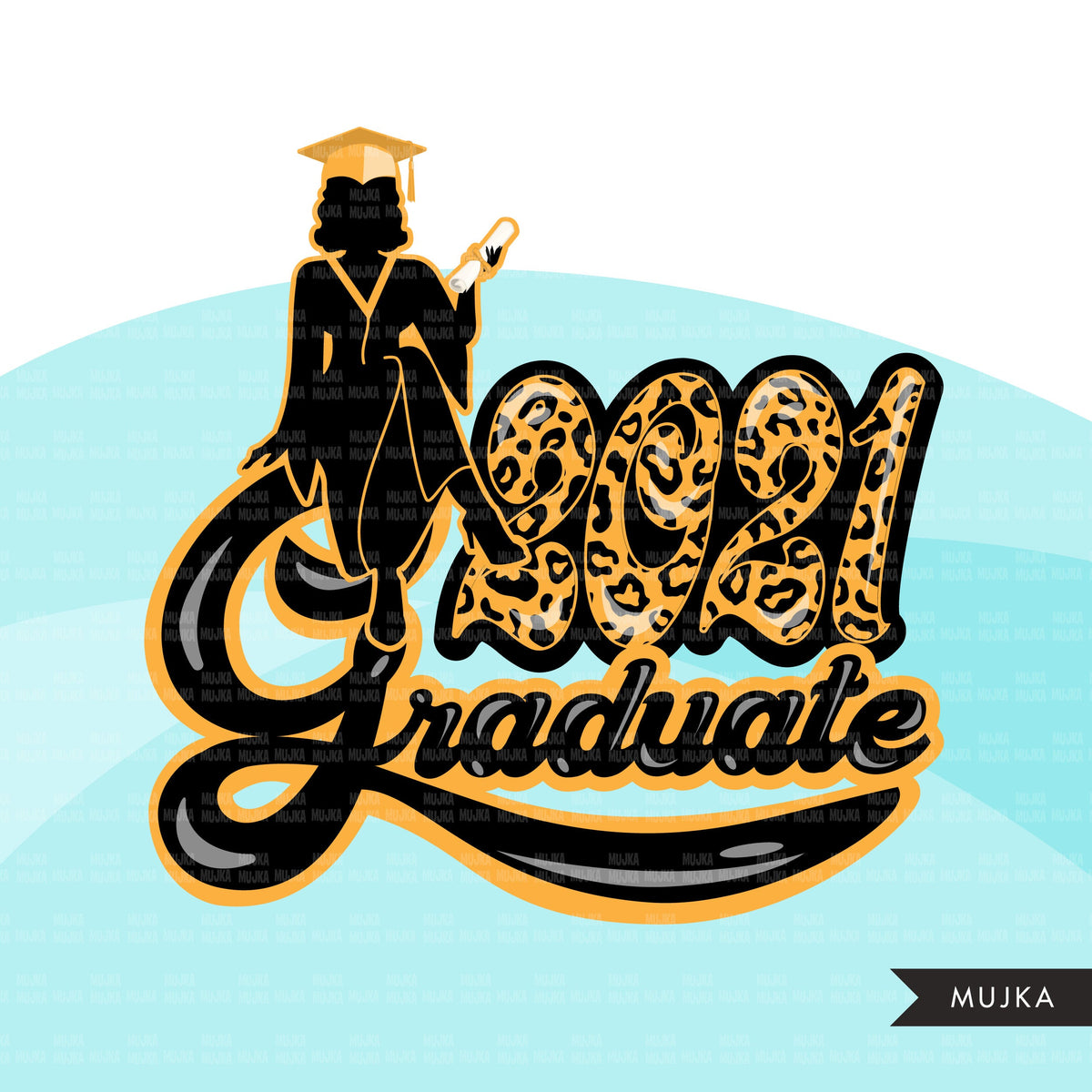Grad Clipart, Graduation 2021 png, cheetah print grad sublimation desi ...