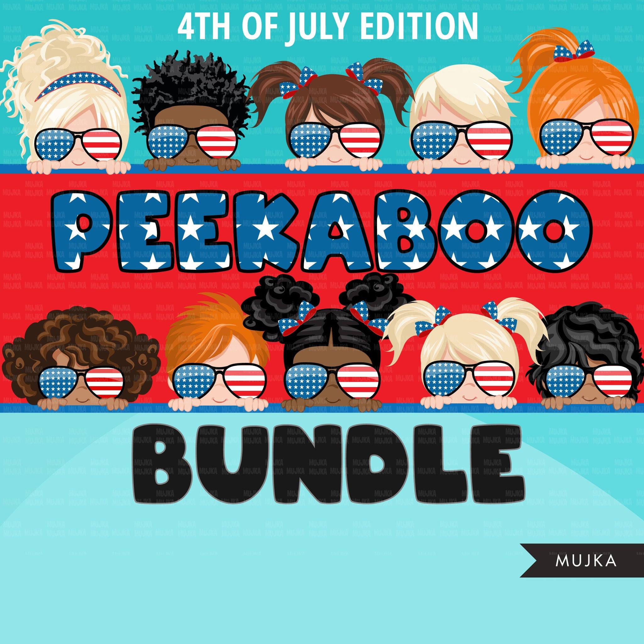Download 4th Of July Peekaboo Clipart Bundle Peekaboo Girl Peekaboo Boy Best Mujka Cliparts