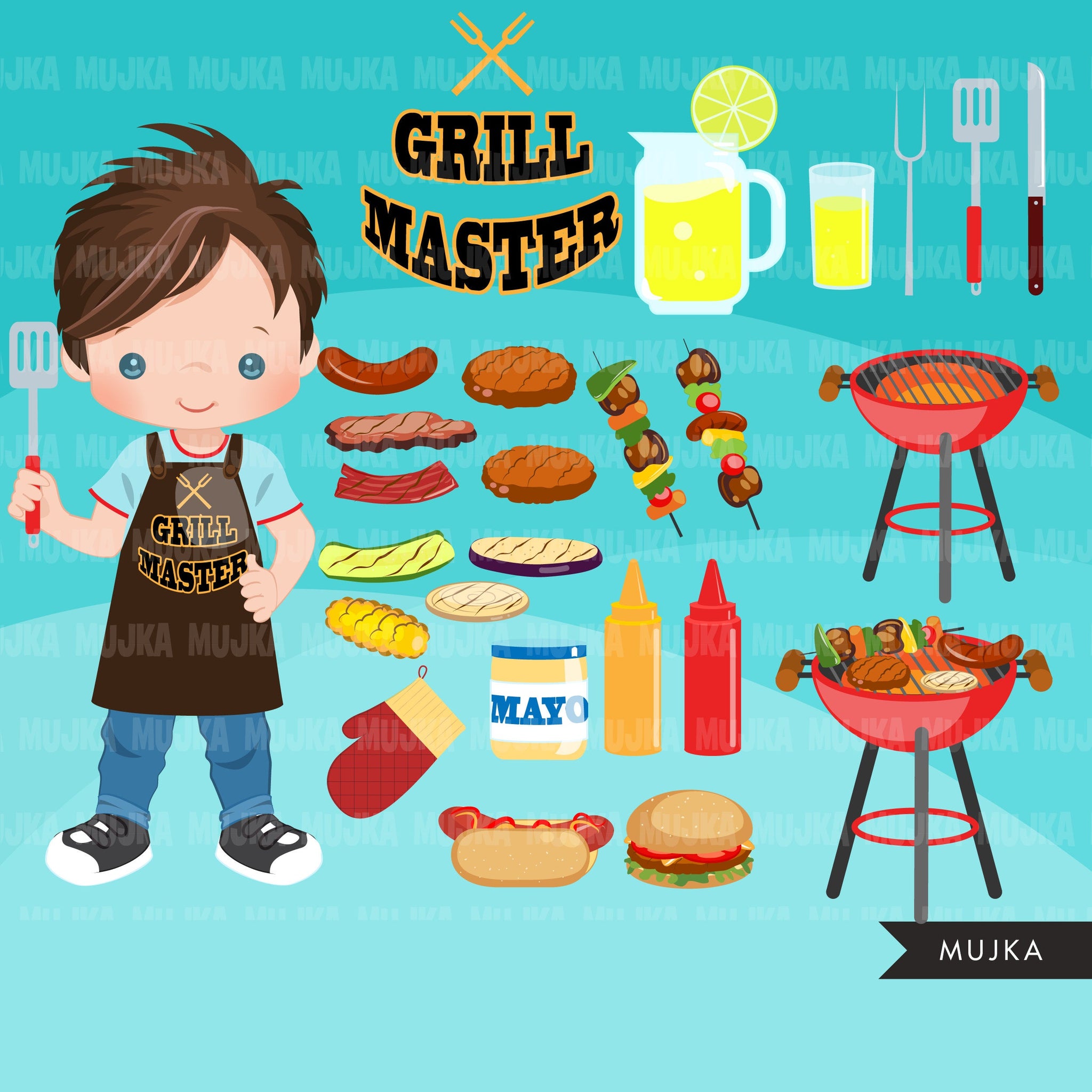 bbq picnic summertime clipart