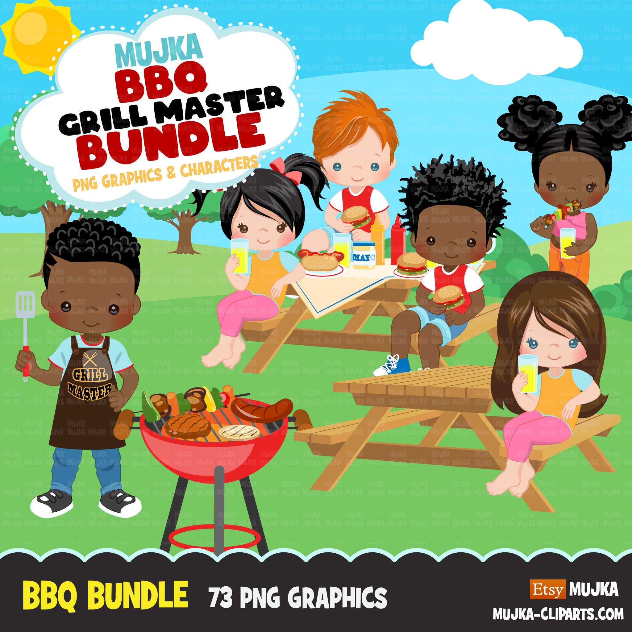 bbq picnic summertime clipart