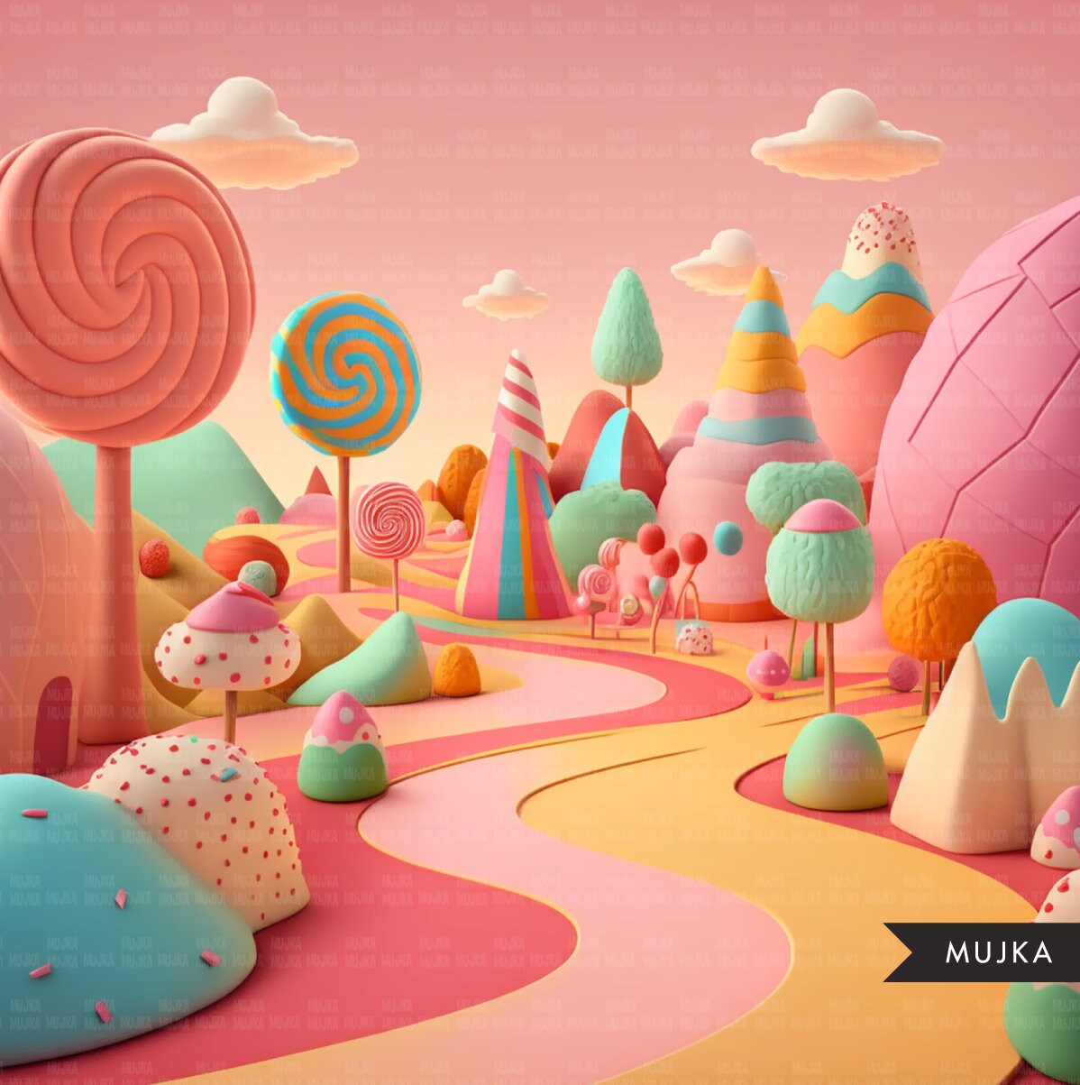 Candy land backgrounds, candy land birthday backdrops, decorations, ca –  MUJKA CLIPARTS