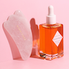 Rose Quartz Gua Sha with Phoenix Oil