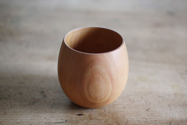 SAKURA Wood Tea Cup - Handcrafted by artisan with Japanese cherry